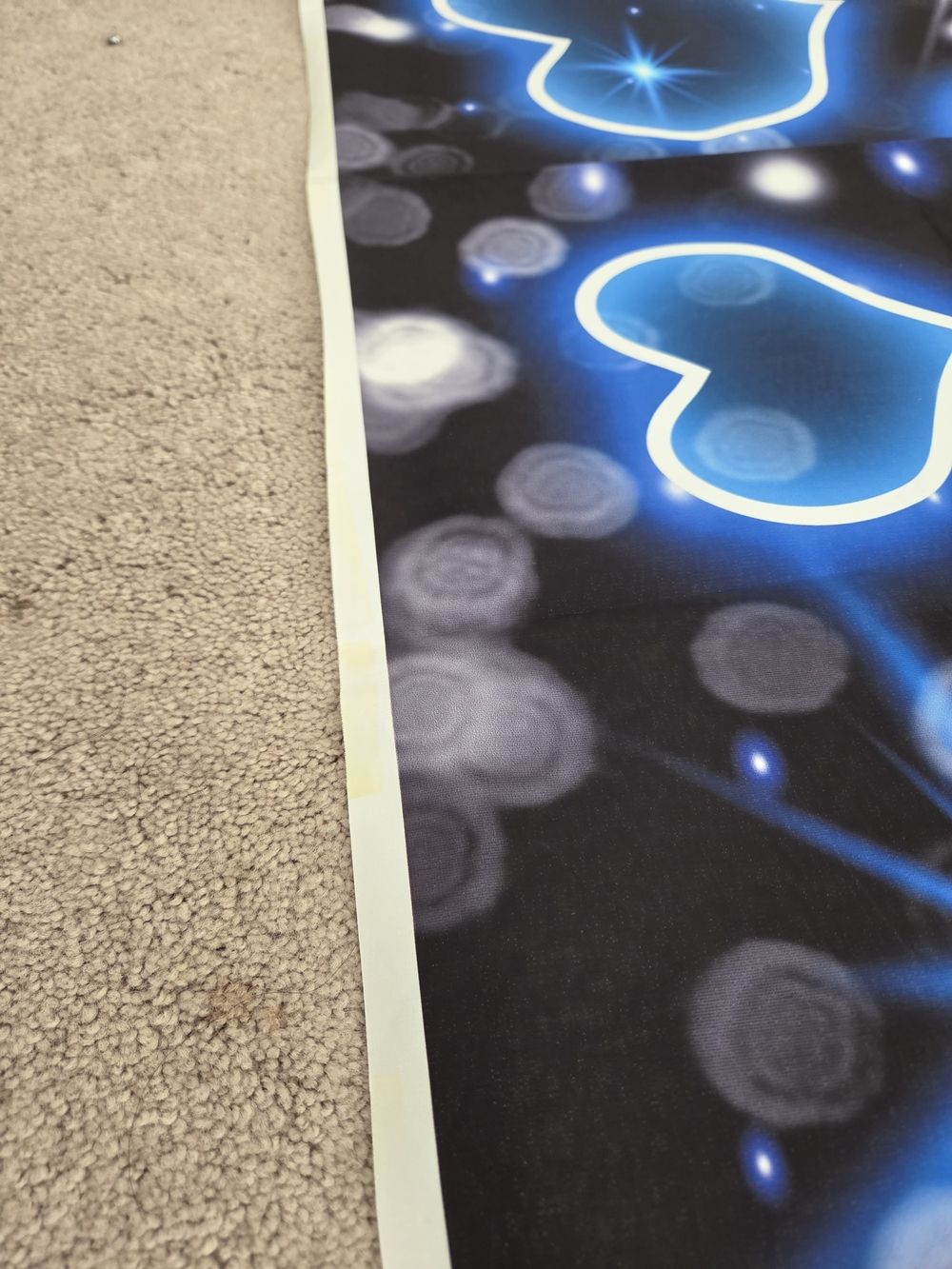 Neon Blue Heart Print Backdrop - Picture 5 of 11
